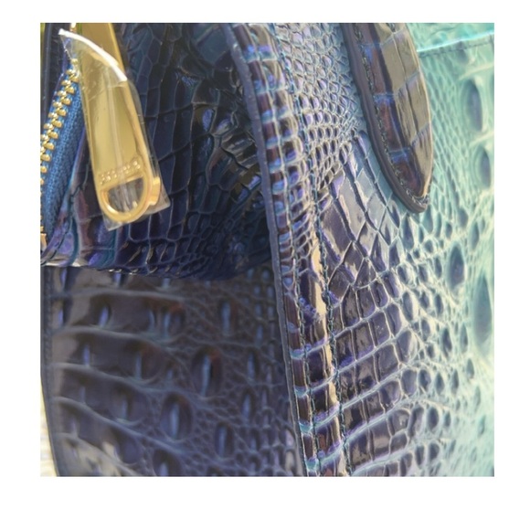 Brahmin Blue Woven Leather Tote - Picture 11 of 16